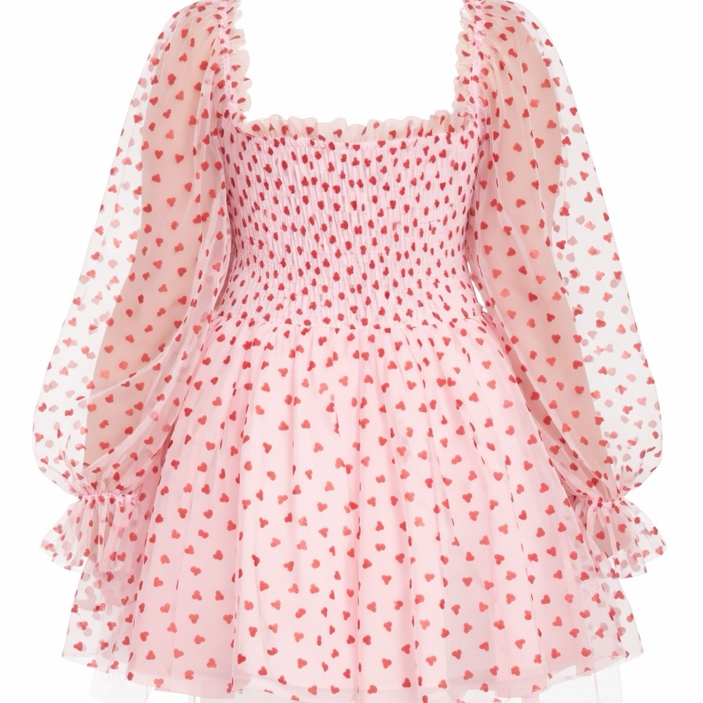 ๐ Pink Dress with Red Heart Pattern - NWT - 1XL - Picture 2 of 3